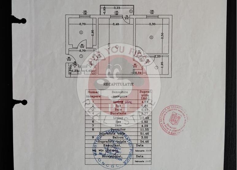 Chisinau | Apartament 2 camere | 54mp | Semidecomandat | B10676